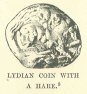 054b.jpg Lydian Coin With a Hare 
